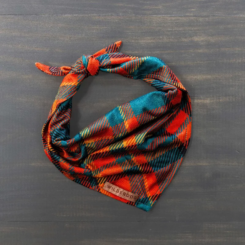 Pumpkin Spice Plaid Bandana