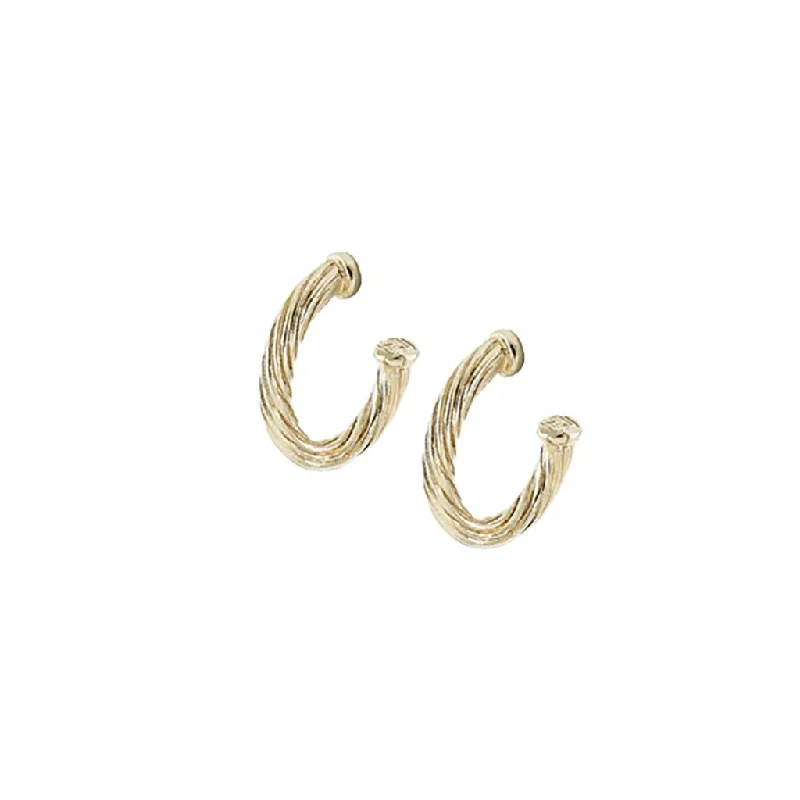 John Medeiros : Cordão MD Oval Post Gold Earring