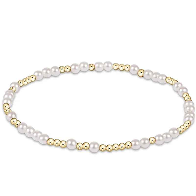 enewton design : Hope unwritten 3mm bead bracelet - pearl