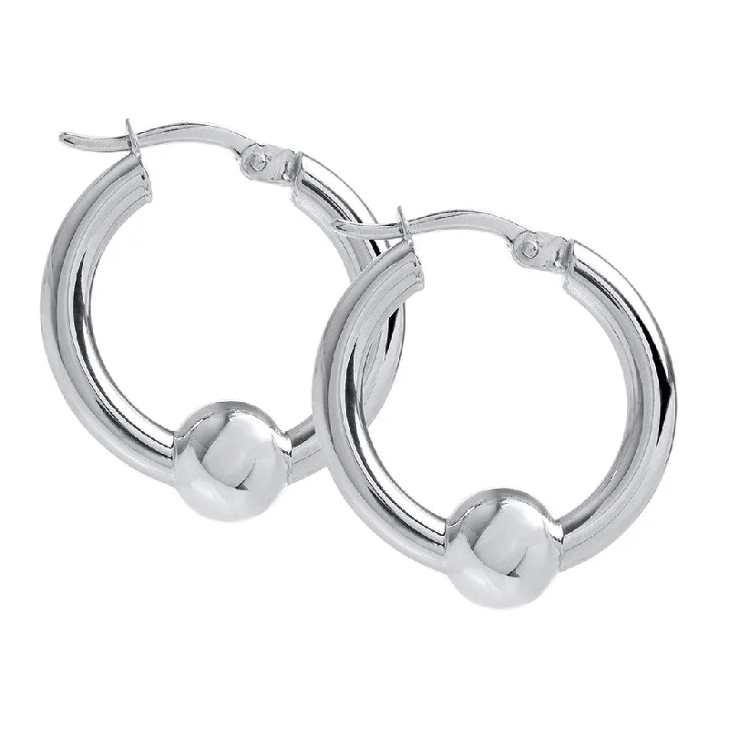 LeStage® Cape Cod : Medium Hoop Earrings in Sterling Silver