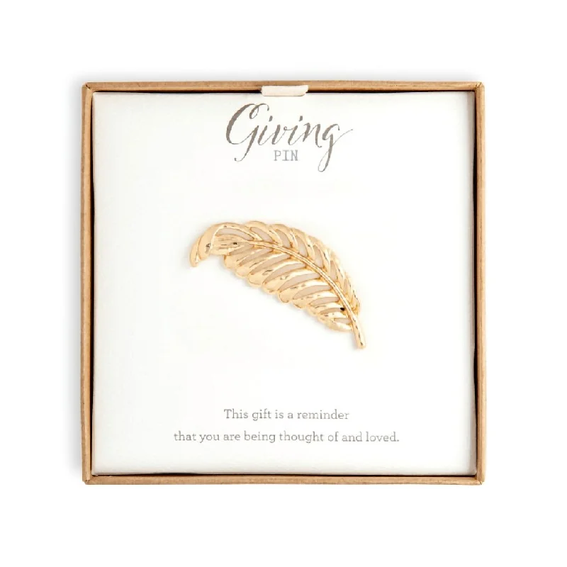 DEMDACO : Gold Feather Giving Pin