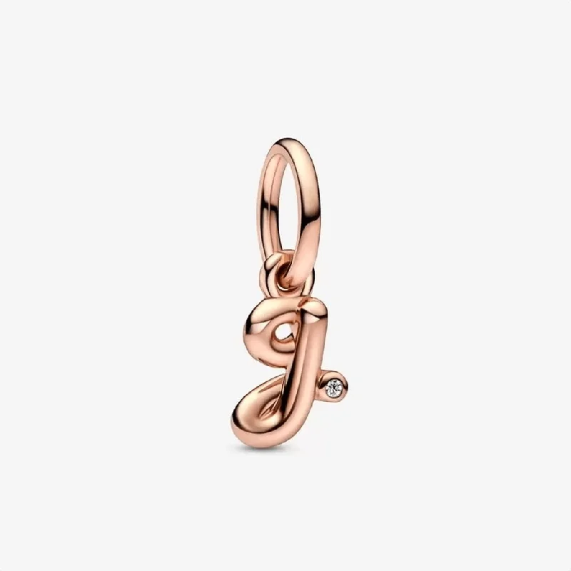 PANDORA : Letter G Script Alphabet Dangle Charm