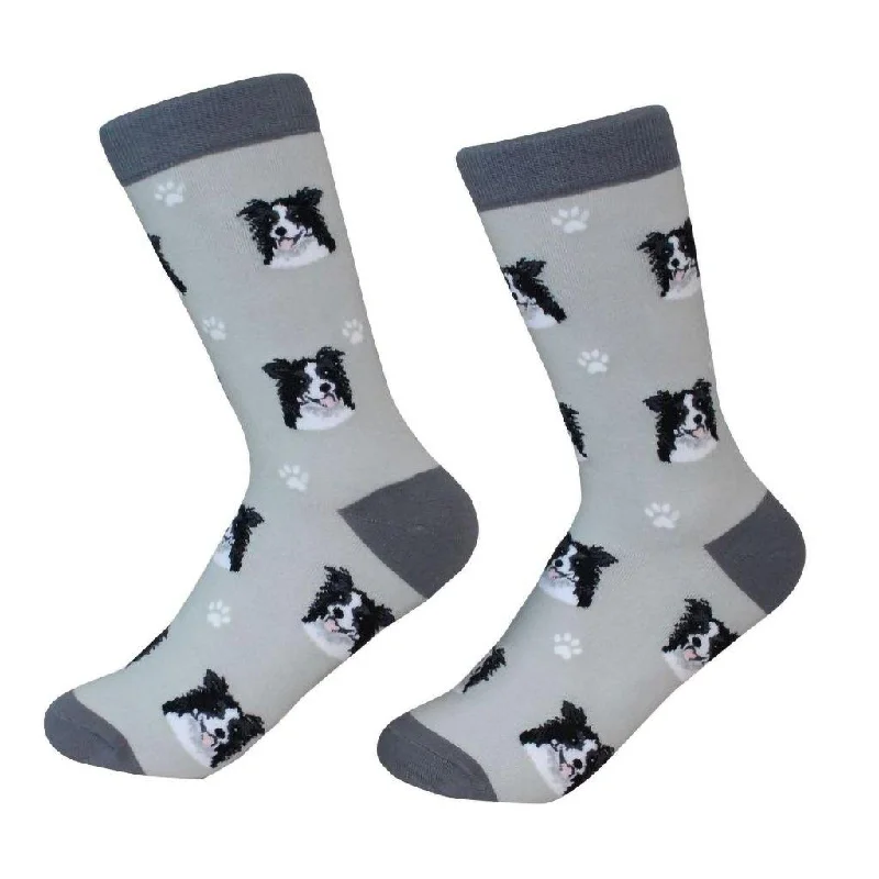 Dog Breed Crew Socks - Border Collie