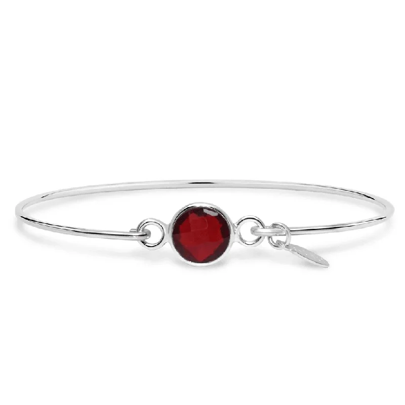 Stia : Signature Skinny Bracelet Garnet