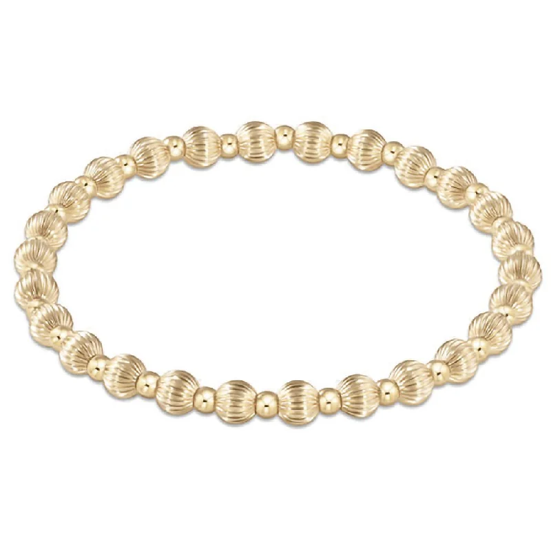 enewton design : Dignity Grateful Pattern 5mm Bead Bracelet - Gold