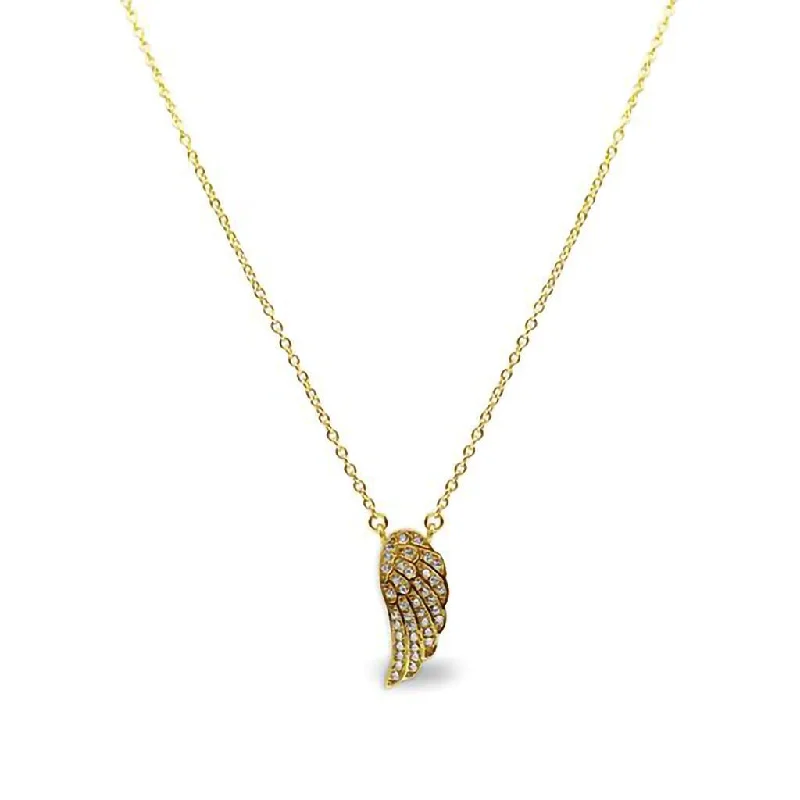 Stia : Single Angel Wing Necklace "Gold"