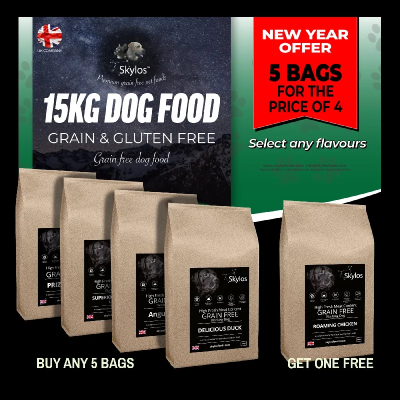 15kg Dog Food Offer - 5 bags for the price of 4