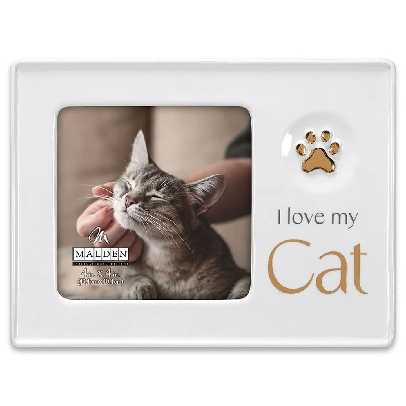 Malden : 4x4 I Love My Cat Ceramic Picture Frame