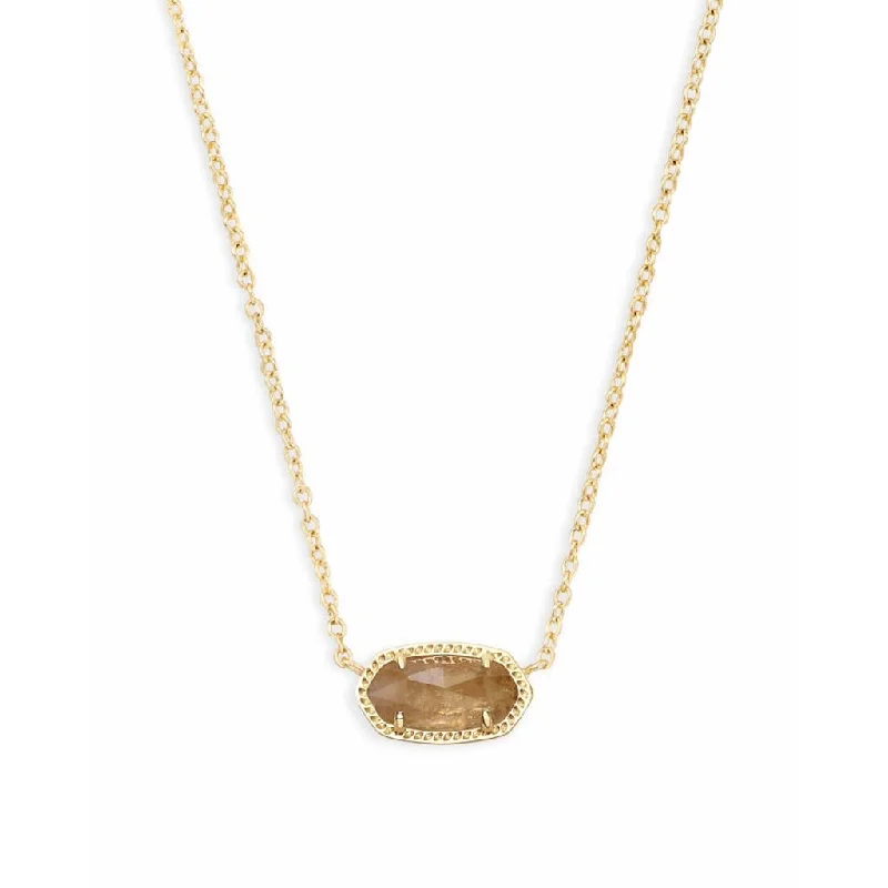 Kendra Scott : Elisa Gold Pendant Necklace in Citrine