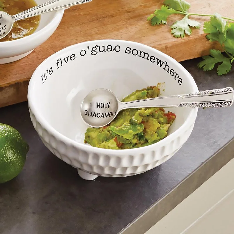 Mud Pie : Ceramic Guacamole Dip Cup & Spoon Set