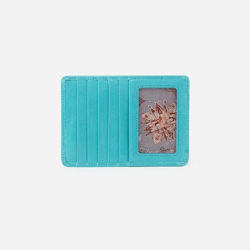 HOBO : Euro Slide Card Case in Aqua