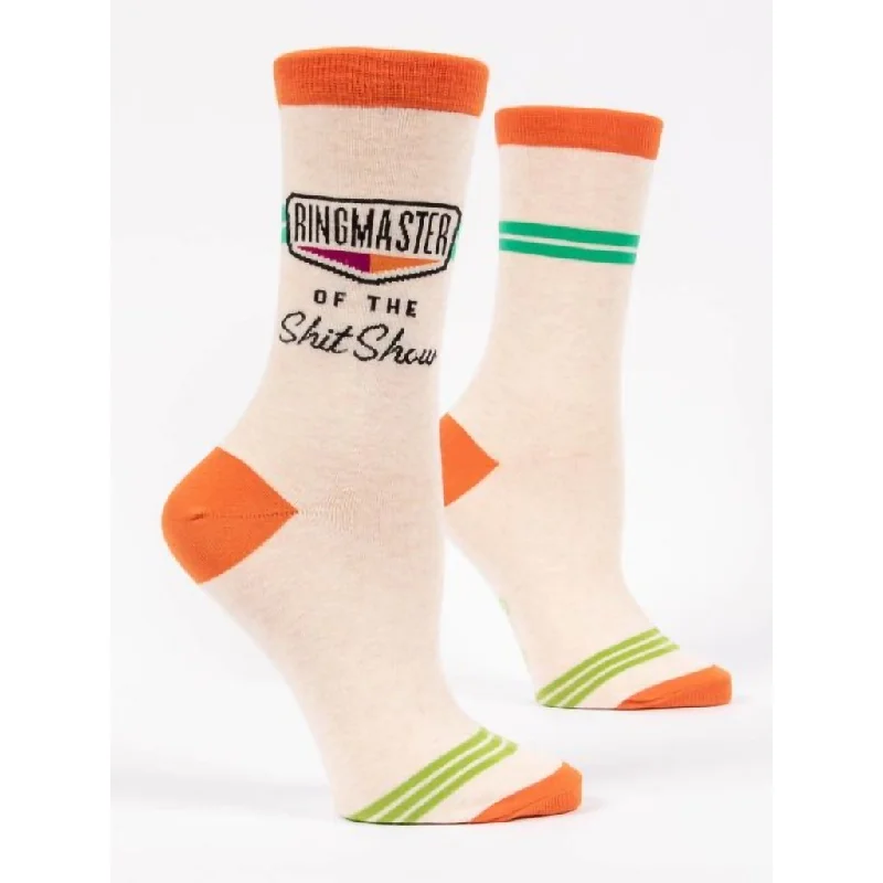 Blue Q : Women's Crew Socks - Ringmaster Of The Shit Show