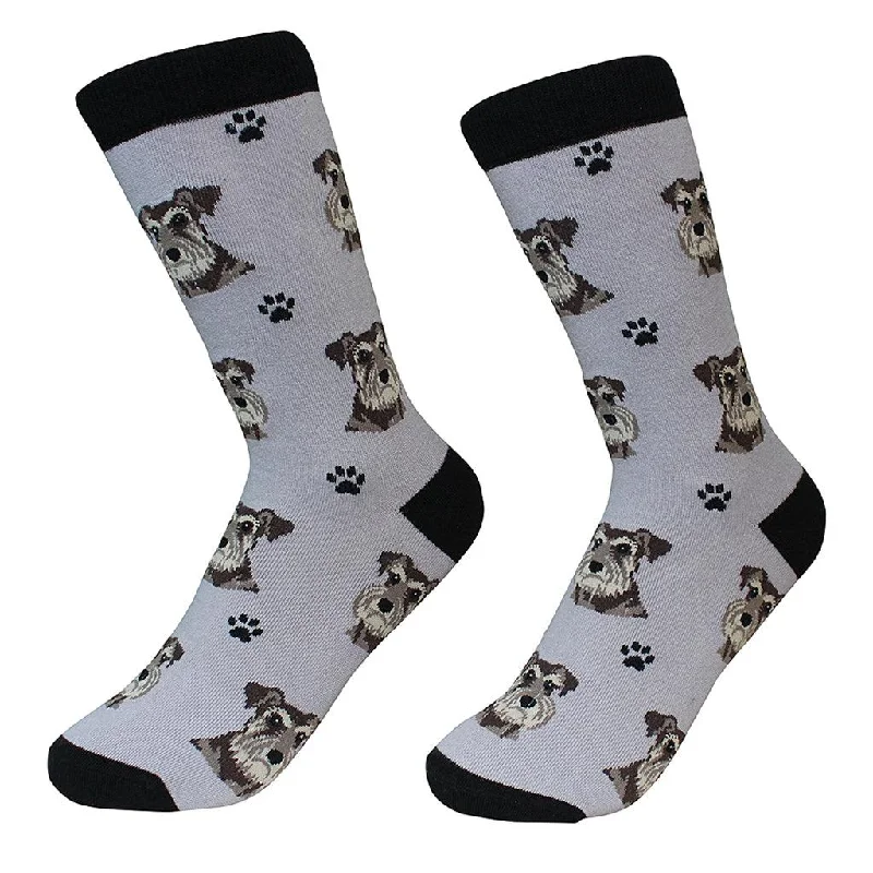 Dog Breed Crew Socks - Schnauzer