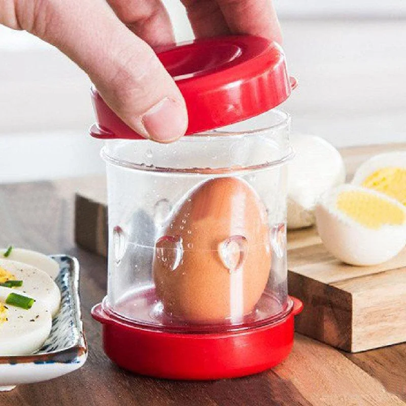 The Negg Hard-Boiled Egg Peeler in Red