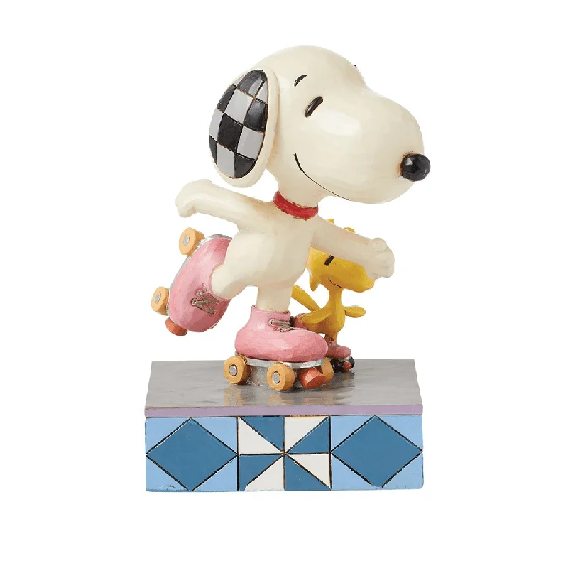 Jim Shore : Snoopy & Woodstock Roller Skat