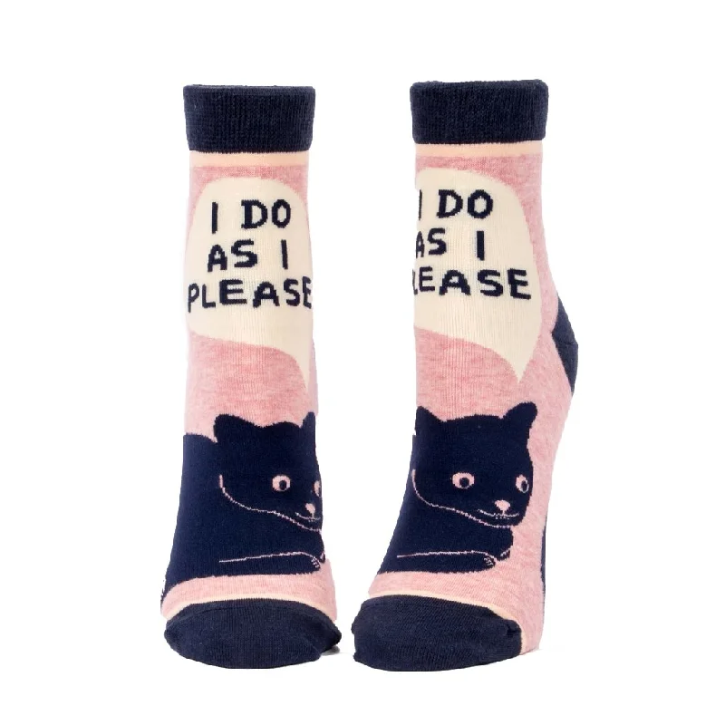 Blue Q : Women's Ankle Socks - "I Do As I Please"