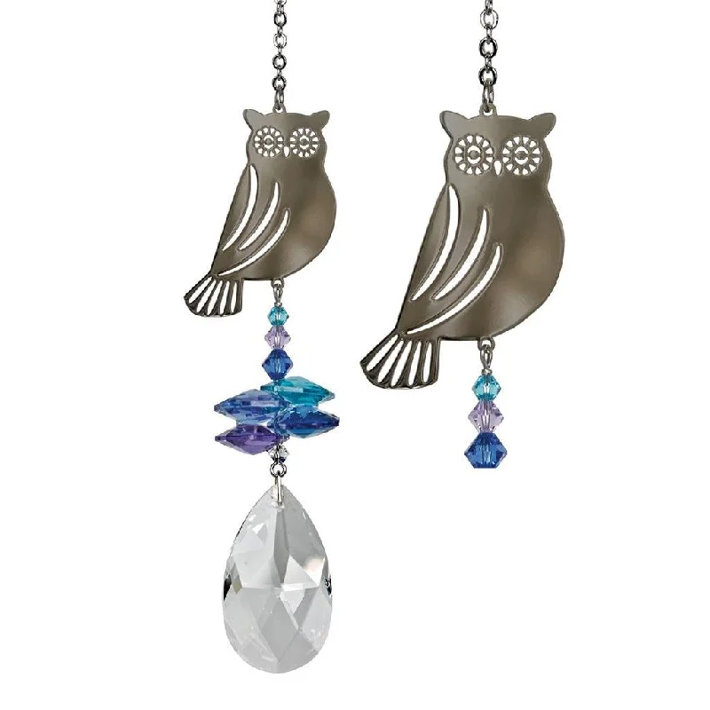 Woodstock Chimes : Crystal Fantasy Suncatcher - Owl