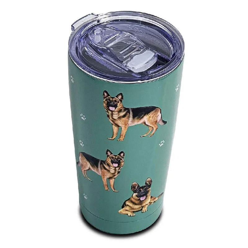 E & S Pets : German Shepherd Serengeti Ultimate Tumbler - Stainless Steel