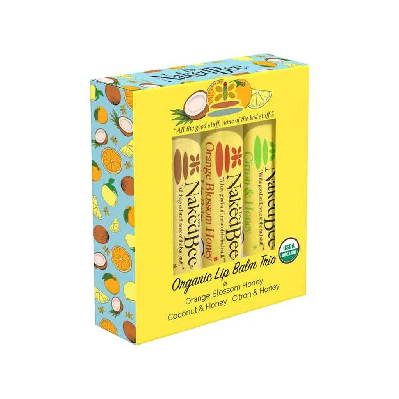 The Naked Bee : Lip Balm Set-of-3 Kit