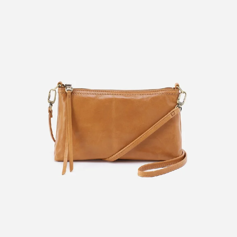 HOBO : Darcy Crossbody in Polished Leather - Natural