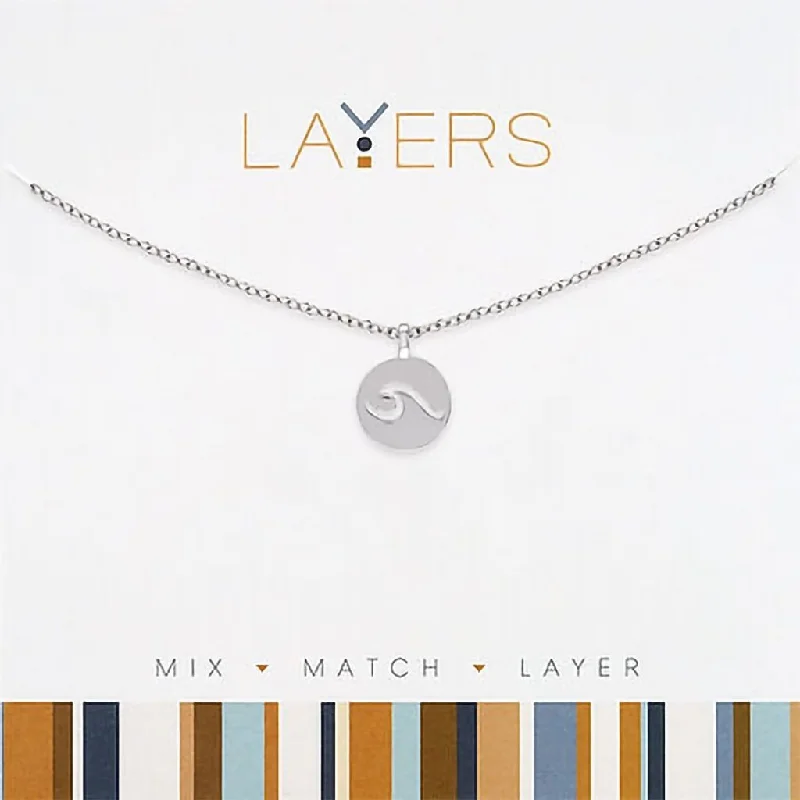 Center Court : Silver Wave Layers Necklace