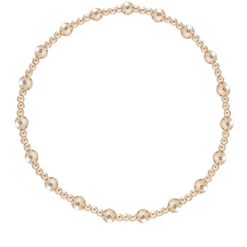 enewton design : Classic Sincerity Pattern Bead Bracelet - Gold (3 Asstd Thicknesses)