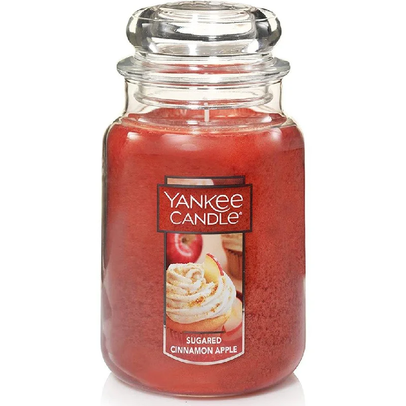 Yankee Candle : Large Jar Scented Candle in Sugared Cinnamon Apple