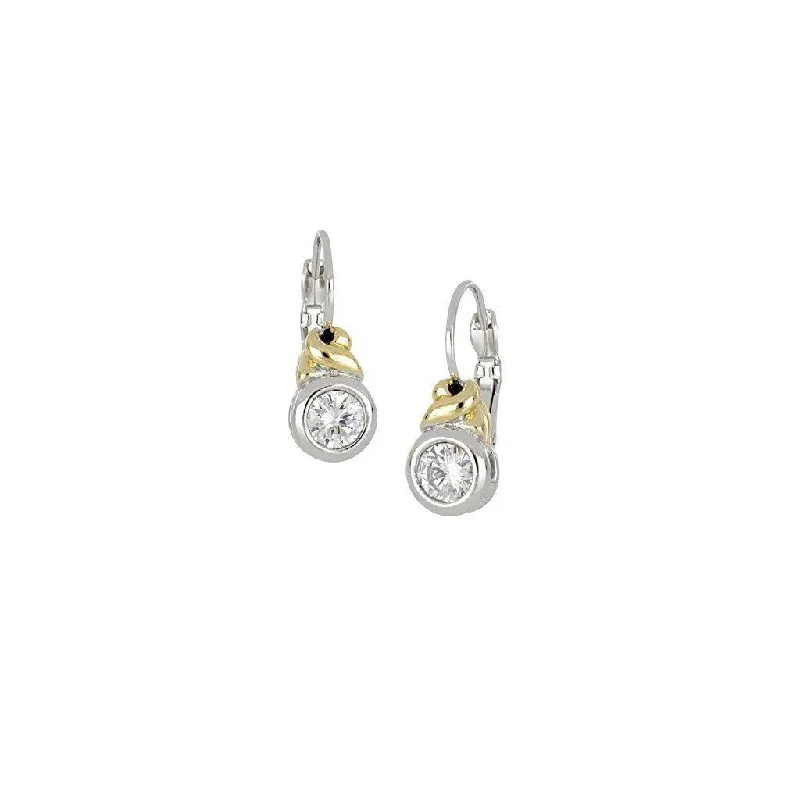 John Medeiros : Antiqua CZ French Wire Earrings