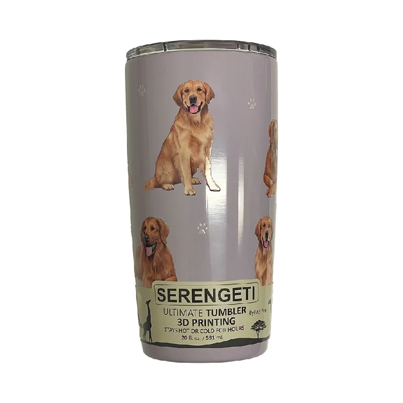 E & S Pets : Golden Retriever Serengeti Ultimate Tumbler - Stainless Steel Blue