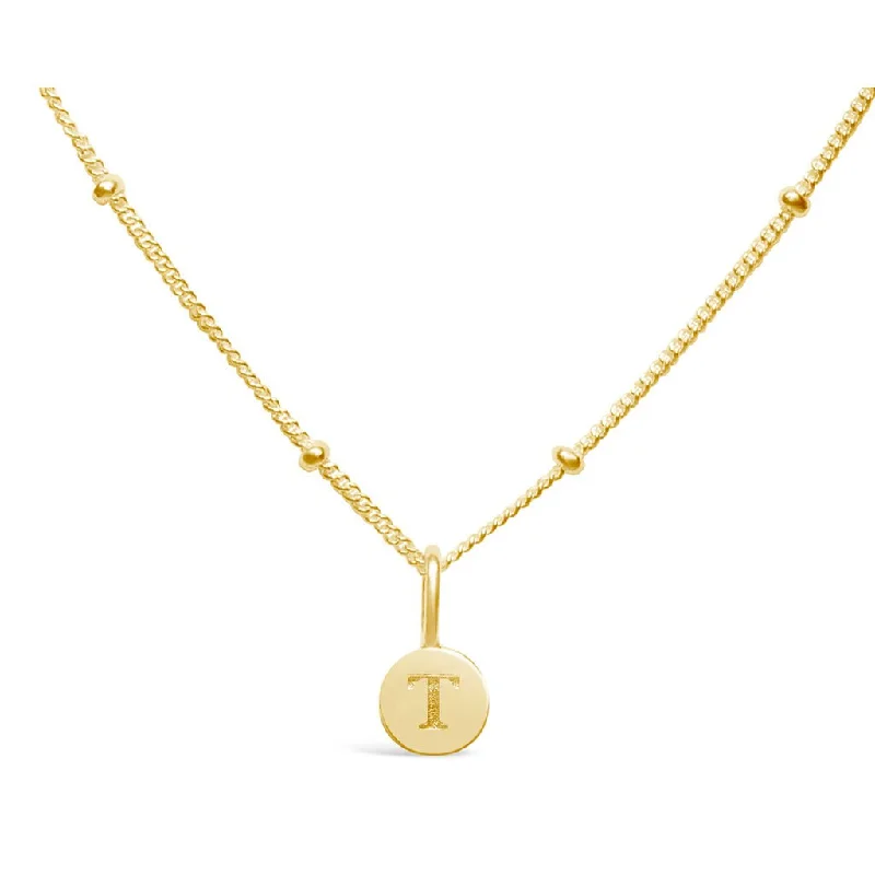 Stia : Mini Love Letter Necklace in Gold - T