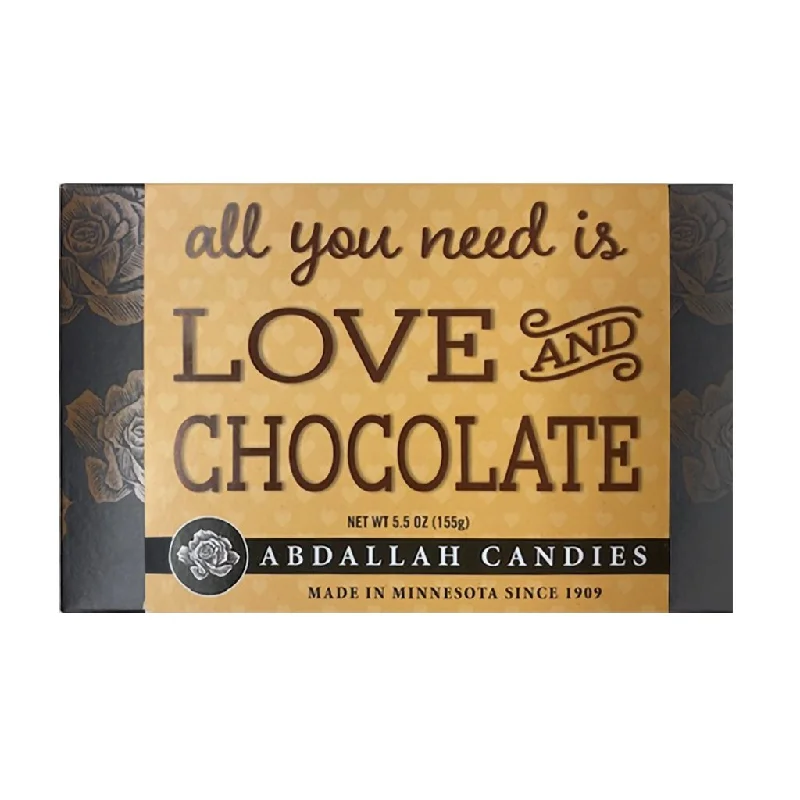 Abdallah Candies : Greeting Card Box "All You Need Is Love and Chocolate" Assortment