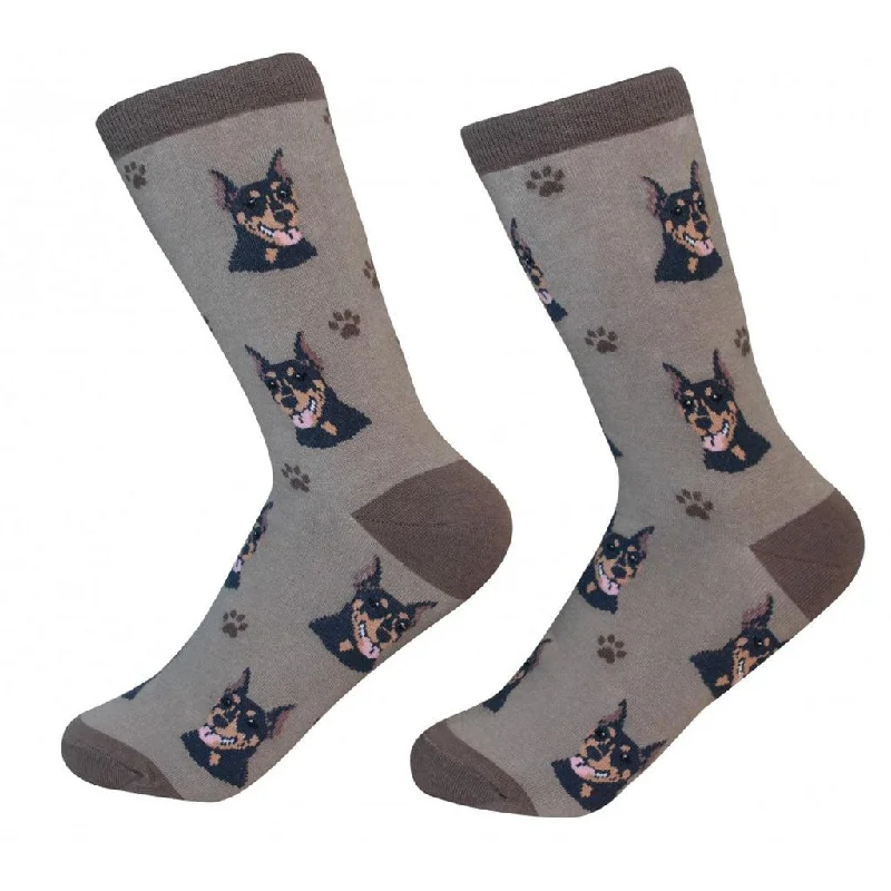 Dog Breed Crew Socks - Doberman