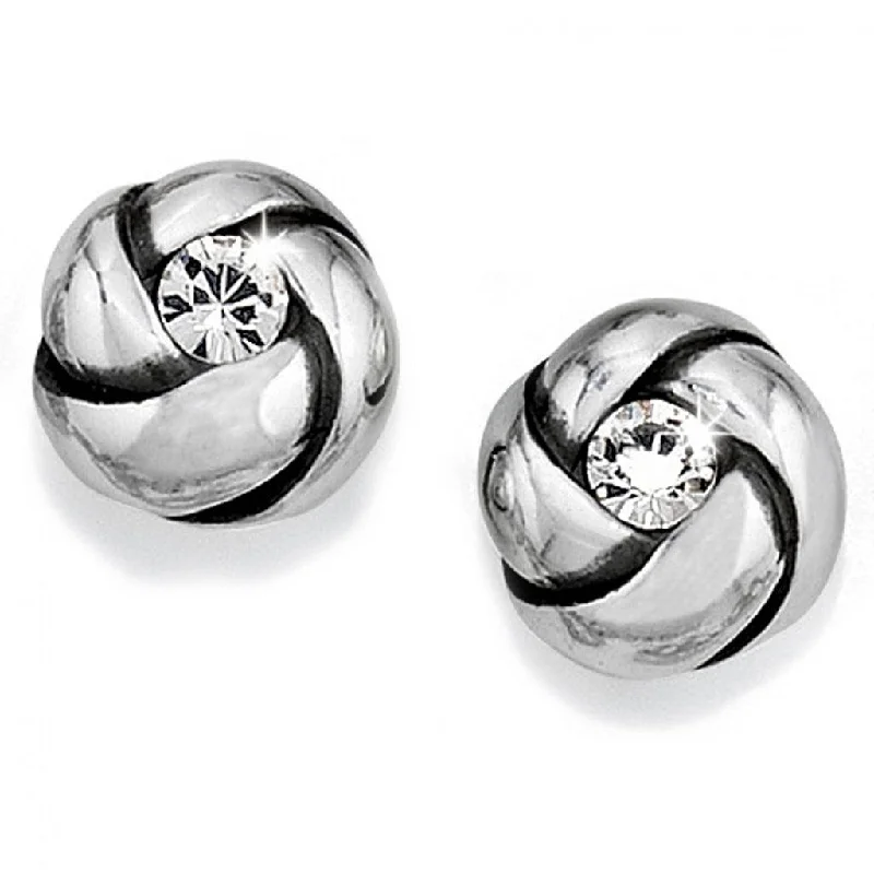 Brighton : Love Me Knot Mini Post Earrings in Silver