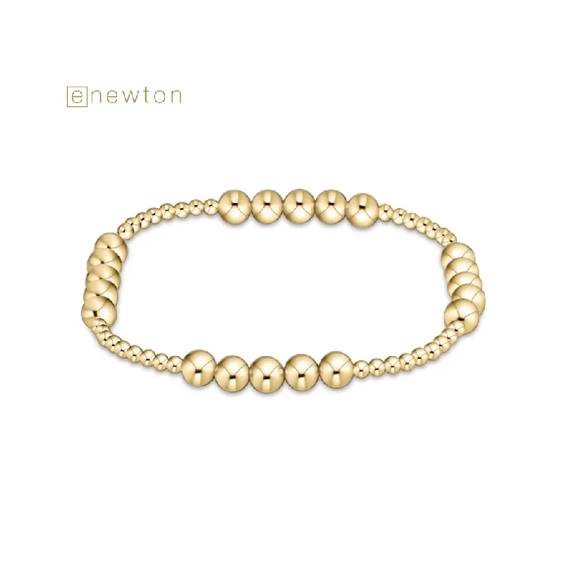 enewton design : Classic Blissful Pattern 5mm Bead Bracelet - Gold