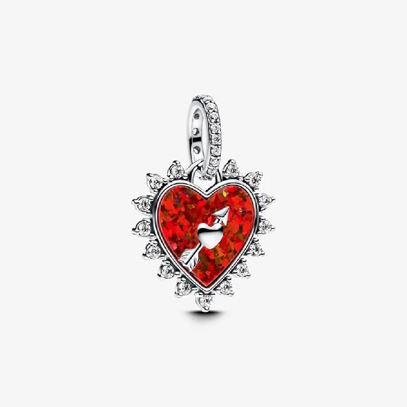 PANDORA : Spinnable Arrow Heart Dangle Charm