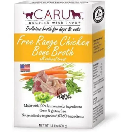 Caru Pet Food Free Range Chicken Bone Broth for Dogs and Cats