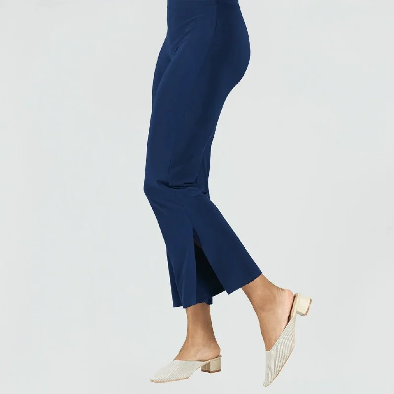 Clara Sunwoo : Signature Side Slit Ankle Pant - Navy