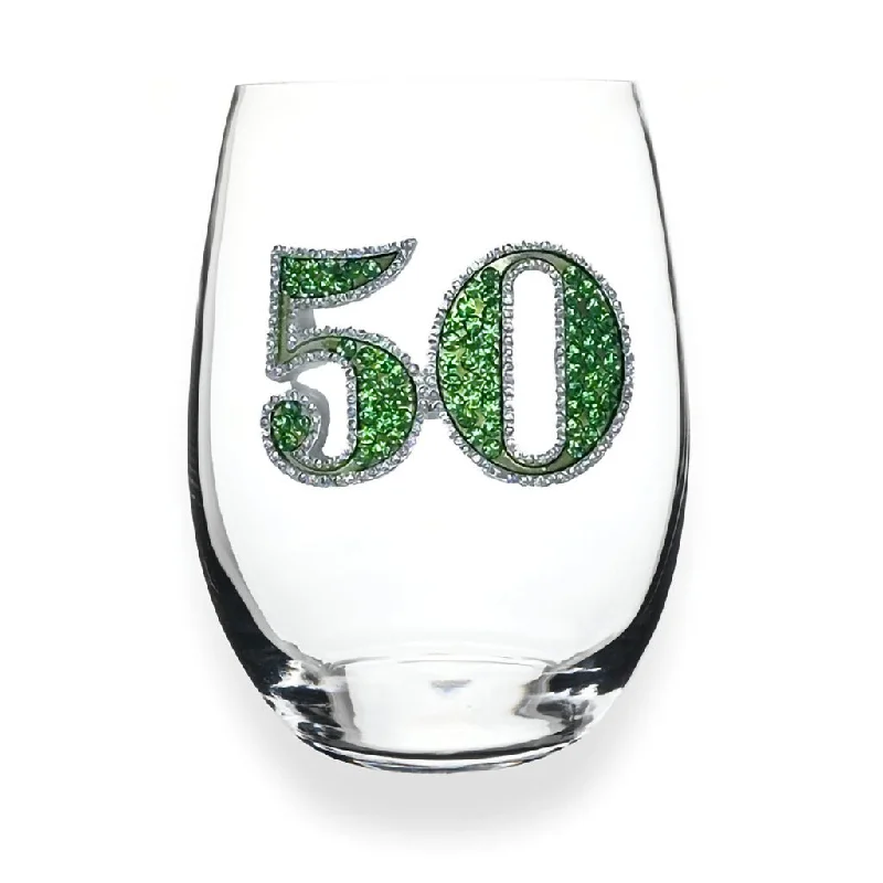 The Queens' Jewels : 50th Birthday Jeweled Glassware – Stemless