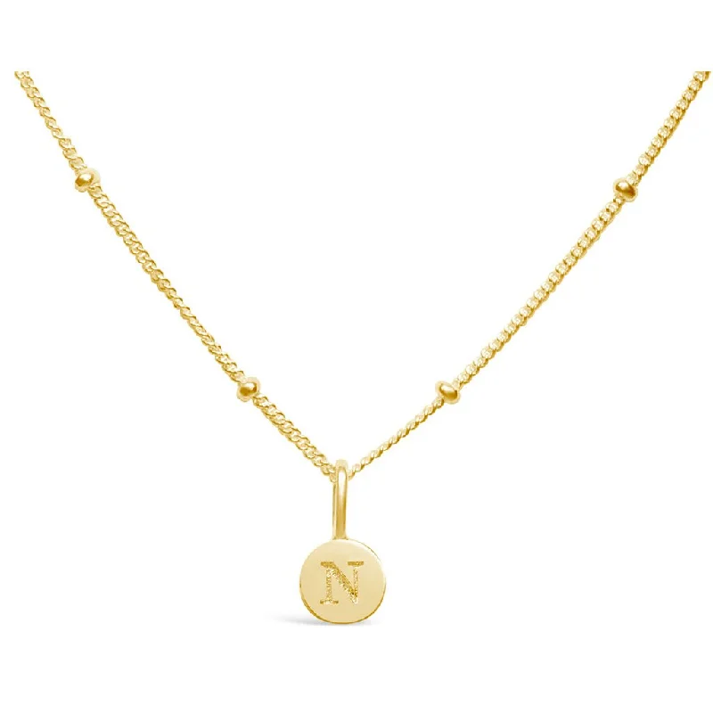 Stia : Mini Love Letter Necklace in Gold - N