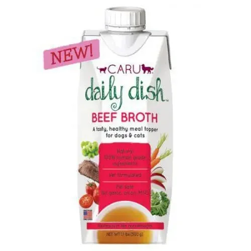 Caru Pet Food Daily Dish Beef Broth for Dogs and Cats