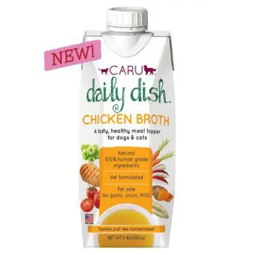 Caru Pet Food Daily Dish Chicken Broth for Dogs and Cats