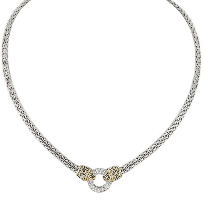 John Medeiros : Antiqua Pavé Circle Double Strand Necklace