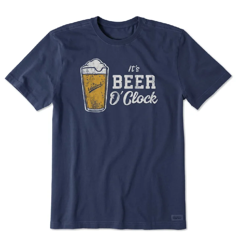 Life Is Good : Men's It's Beer O'Clock Short Sleeve Tee