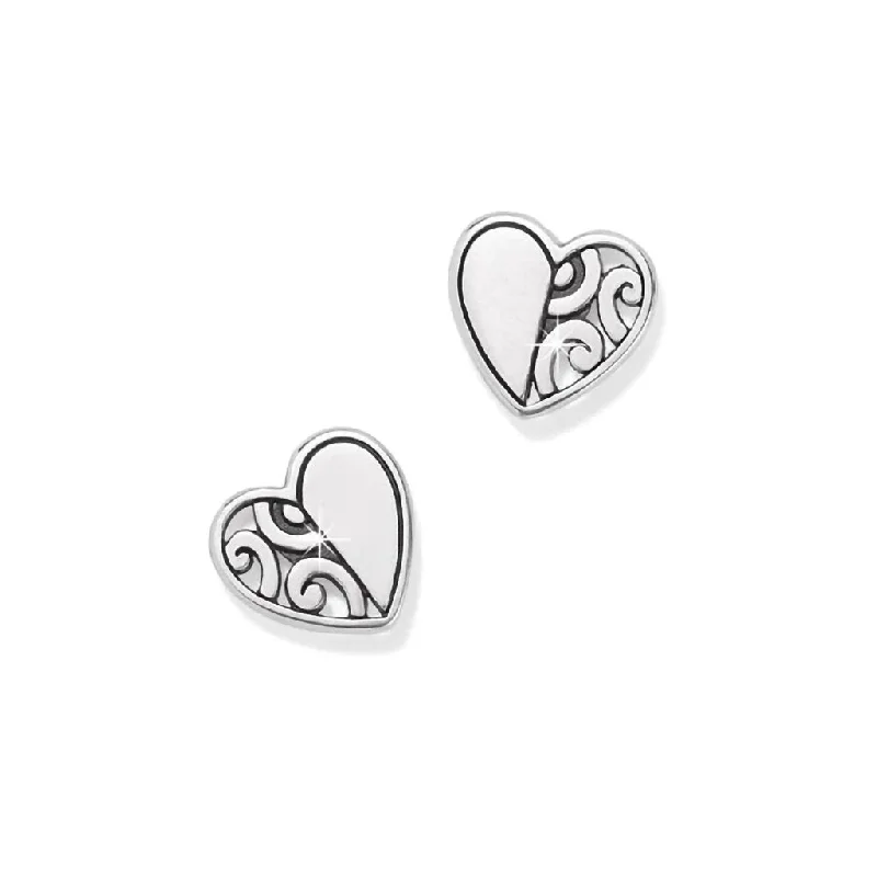 Brighton: Deco Heart Mini Post Earrings