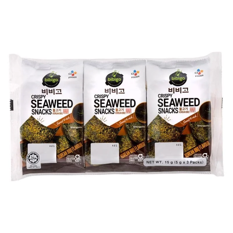 CJ Bibigo Crispy Seaweed Snacks (Korean BBQ Flavour) 불고기