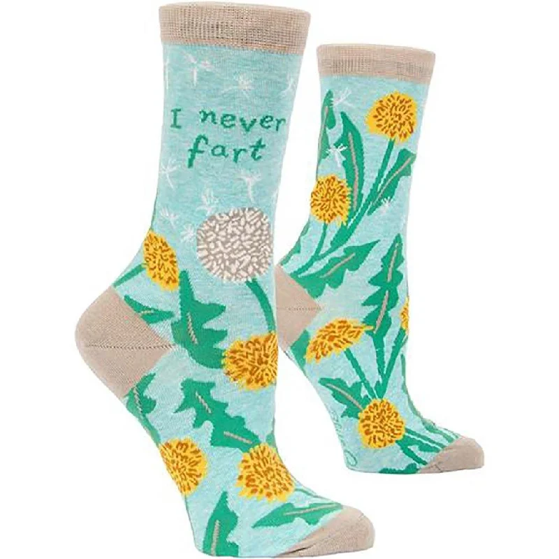 Blue Q : Women's Crew Socks - "I Never Fart"