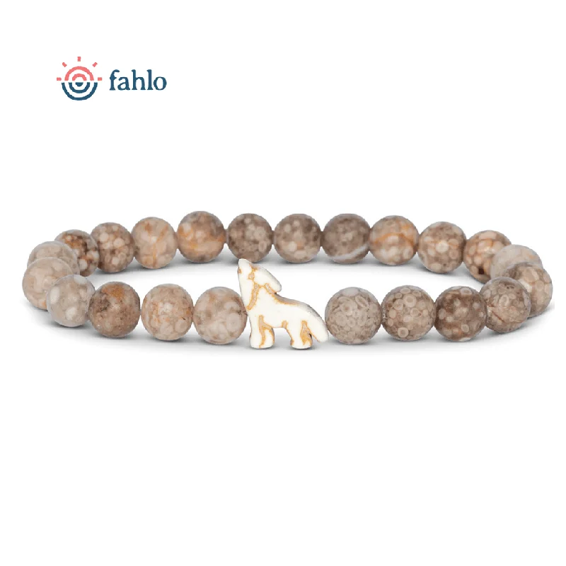 Fahlo : The Scout Bracelet - Wolf -Tracking Bracelet in Moon