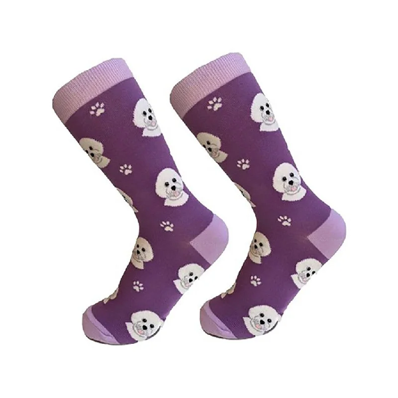 Dog Breed Crew Socks - Bichon Frise