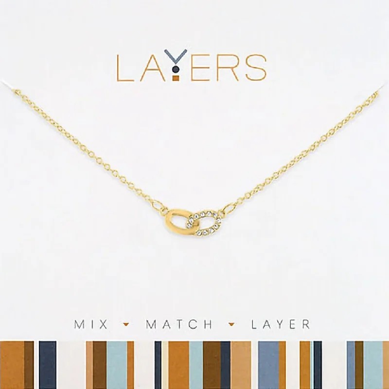 Center Court: Gold Links Layers Necklace