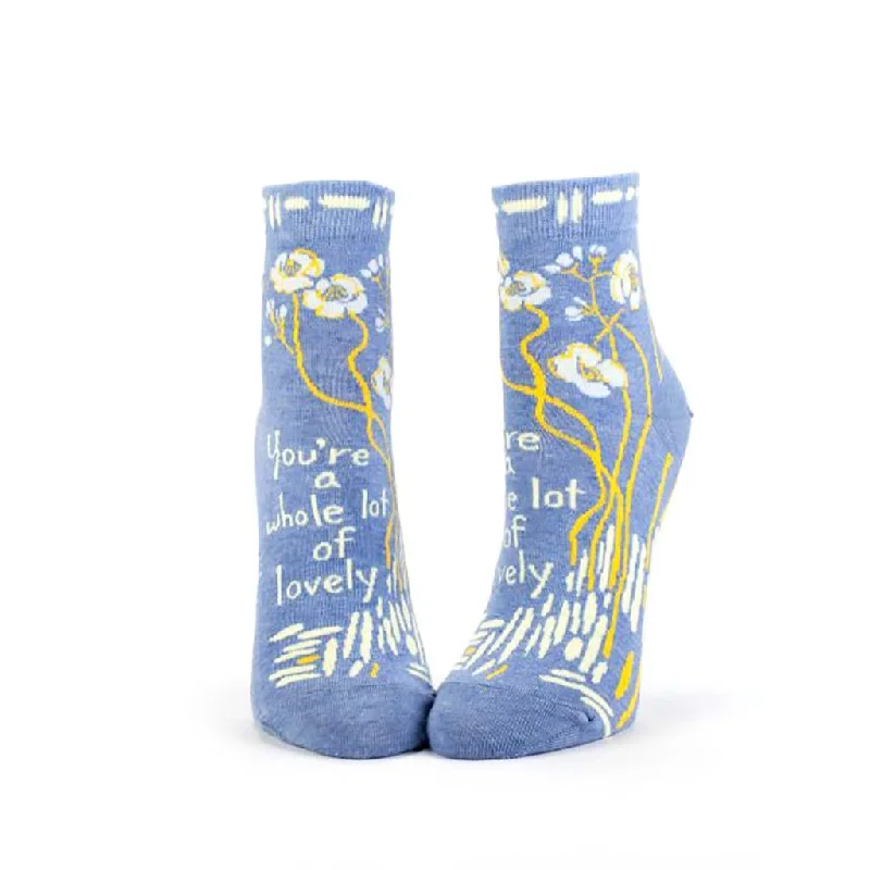 Blue Q : Women's Ankle Socks - "Whole Lotta Lovely"